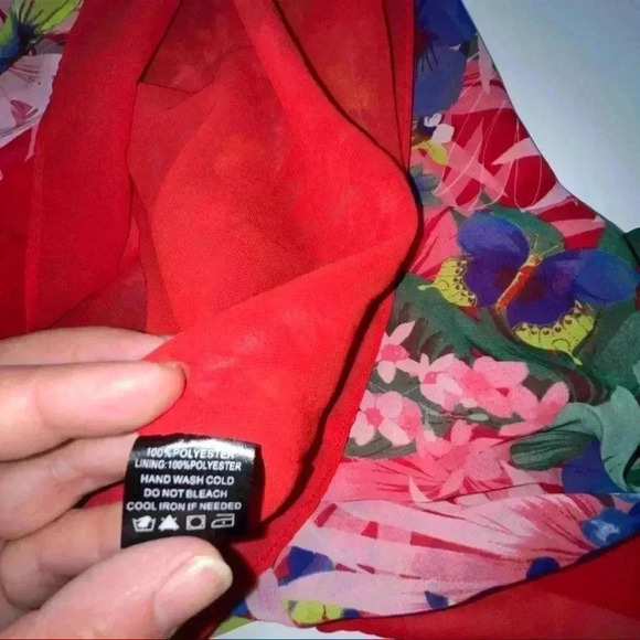 Buddy Love Tropical Sundress double spaghetti strap, lightweight, lined - Picture 6 of 6